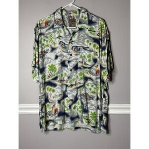 Pineapple Connection Hawaiian Shirt Men's Size Medium VTG Lightweight